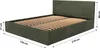 A bed frame with a headboard and a slatted base, shown from a diagonal angle. Náhled obrázku produktu