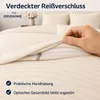 ZIRVEHOME Bettwäsche 200x220 Creme Damast Streifen – Produktbild-Vorschau 5