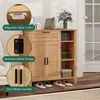 KOMFOTTEU Credenza a 2 ante in rattan, credenza con Anteprima dell’immagine prodotto 5