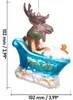 A glass Christmas ornament of a moose in a bathtub with a rubber ducky. Voir les images du produit