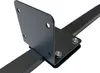 A close-up view of a black metal bracket attached to a black metal bar, likely part of a mounting system. Produktbild-Vorschau