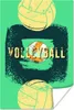 MuchoWow® Poster Volleyball Illustration mit Zitat Produktbild-Vorschau 1