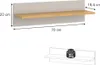 Wandregal Vitalispa Malia Cashmere/Artisan 70 x 20 cm, Produktbild-Vorschau 3