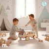 Véhicule en bois Bus pour enfants avec espace de rangement Voir les images du produit 5