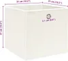 vidaXL Úložné boxy 4 ks Biele 32x32x32 cm Látkové Náhľad obrázku produktu 4