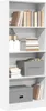 Libreria bianca 60x24x143 cm Materiale a base di legno Anteprima dell’immagine prodotto 2