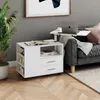 Comodino camera da letto Vicco Bora Bianco 80 x 88 cm con Anteprima dell’immagine prodotto 7