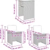 vidaXL 3-tlg. Bistro-Set mit Kissen Grau Poly Rattan Produktbild-Vorschau 8