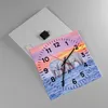 Wanduhr - Quadrat - Glasuhr - Bären Winter Schnee Familie - Produktbild-Vorschau 2