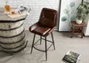 MASSIVMOEBEL24 Barstuhl Echtleder 50x59x106 braun IRON Produktbild-Vorschau 1