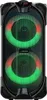 A black portable speaker with colorful LED lights. Náhľad obrázku produktu