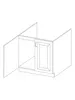 Waschbeckenunterschrank LAILI – Breite 80 cm, Grau / Weiß Produktbild-Vorschau 2