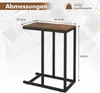 COSTWAY Table d'appoint en forme de C pour canapé et lit, Voir les images du produit 2