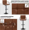 Meisterhome® Barhocker 2er Set - Höhenverstellbar mit lehne Produktbild-Vorschau 5