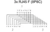 ISDN-T-Adapter RJ45-Buchse (8P8C) > 2x RJ45-Buchse Produktbild-Vorschau 4