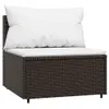 A single modular sofa piece with brown rattan weave and white cushions, presented on a white background. Náhľad obrázku produktu