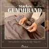 A close-up of hands holding a grey fabric, likely a bedsheet, with text overlays and snowflake graphics. Produktbild-Vorschau