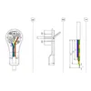 2 x Schutzkontakt Winkelstecker weiss extraflach mit Bügel Produktbild-Vorschau 6