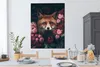 MuchoWow® - Leinwandbilder - Fuchs - Blumen - Tiere, Produktbild-Vorschau 5