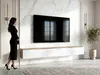 AX LIVING Barvo 3x100 TV Kommode Lowboard Braun/Weiß Produktbild-Vorschau 2