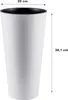 Prosperplast Kvetináč Tubus Slim Shine 2 X 38,1 Cm, Biely + Náhľad obrázku produktu 14