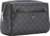 A black Joop! washbag with a repeating pattern and a silver zipper. Produktbild-Vorschau