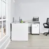 Rohový kancelářský stůl CORNO, pravý, bílý Náhled obrázku produktu 7