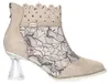 Laura Vita Damen Stiefelette aus Leder mit floral Produktbild-Vorschau 6