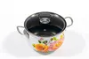 A single pot with a lid, decorated with roses, is placed on a white background. Produktbild-Vorschau