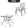 5-teiliges Outdoor Esssets, Gartentisch und 4 stapelbare Produktbild-Vorschau 5