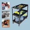 Carrello da officina Relaxdays, carrello portautensili a 3 Anteprima dell’immagine prodotto 5