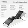 2 chaises longues en aluminium, à 5 niveaux - noir Voir les images du produit 6