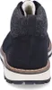 A back view of a black boot with a knitted cuff. Produktbild-Vorschau