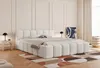 FEDVE Polsterbett Alloggio aus Chenille-Stoff 140x200 cm, Produktbild-Vorschau 3
