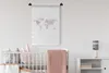 MuchoWow® Wandteppich Wandbehang Weltkarte - Marmor - Rosa Produktbild-Vorschau 2