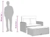 vidaXL Sofa ogrodowa z poduszkami 2-osobowa z czarnego Podgląd zdjęcia produktu 7