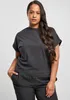 Urban Classics Damen T-Shirt Short Pigment Dye Cut On Produktbild-Vorschau 8