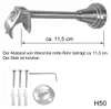 Gardinenstange mit Wandhalterung I Metall Edelstahl Look Produktbild-Vorschau 2