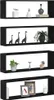 vidaXL Wandregale mit Regal 4 pcs Schwarz Eichen-Optik 80 x Produktbild-Vorschau 3