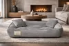 Cama para perros, corralito, 115x95 cm, terciopelo gris Vista previa de la imagen del producto 12