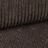 A close-up view of brown corduroy fabric. Voir les images du produit