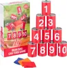 Relaxdays Dosenwerfen für Kinder, Büchsenwerfen Garten, 10 Produktbild-Vorschau 1