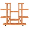 vidaXL Stojan na kvety s kolieskami 110x25x115 cm z Náhľad obrázku produktu 4