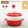 Casserole en fonte (7,1 litres), forme ovale, incluant des Voir les images du produit 8
