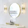 LUSTRO ŁAZIENKOWE ŚCIENNE OKRĄGŁE RAMA LOFT ZŁOTE 50 cm Podgląd zdjęcia produktu 4