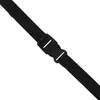 A close-up of a black plastic buckle on a black strap. Produktbild-Vorschau
