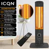 ICQN 2300 W Stand Heizstrahler mit Wasserdicht Schutzhülle, Produktbild-Vorschau 2