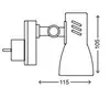 Faretto a spina Brilon 1x25W E14 con interruttore color Anteprima dell’immagine prodotto 13