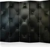 A black tufted room divider is shown against a white background. Produktbild-Vorschau