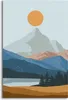 Muralo Leinwandbild Canvas für Esszimmer BERGE Sonne Wald Produktbild-Vorschau 2